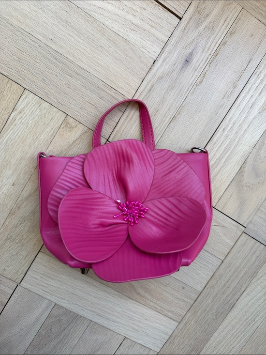 Melie Bianco Handbags - Melie Bianco Pink Floral Appliqué Handbag